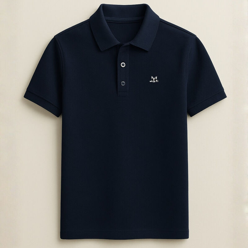 Playera Polo de Algod&oacute;n Manga Corta Casual para... image number null
