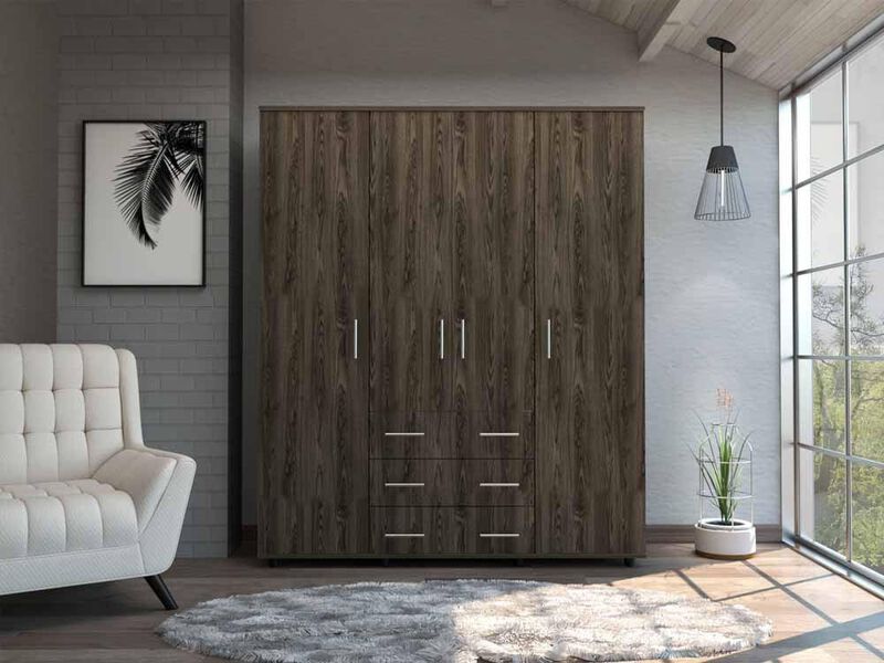 Closet Fontana Chocolate y Blanco Virtual Muebl... image number null