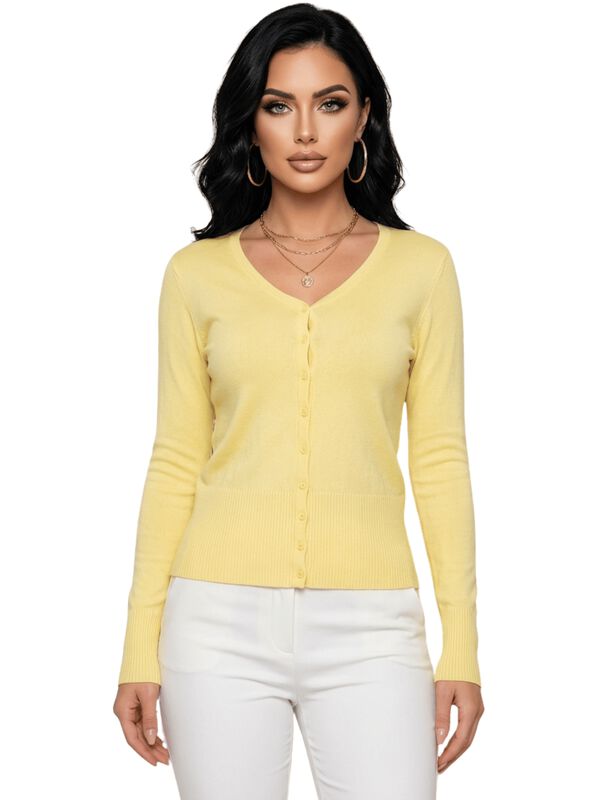 Sueter De Punto Para Mujer Suet-1001 Amarillo C... image number null