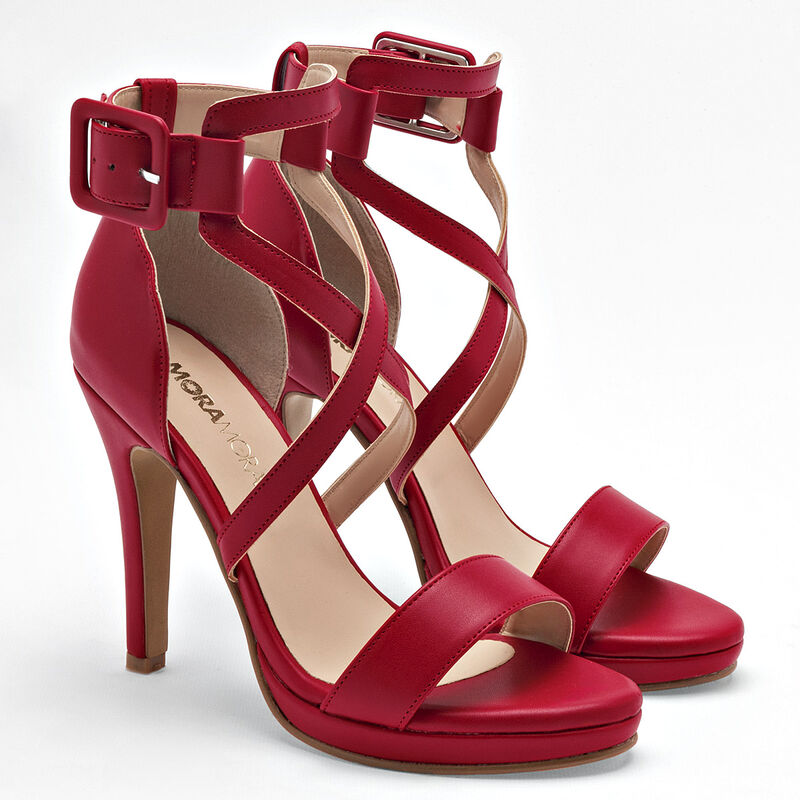 Moramora Zapatilla para mujer rojo image number null