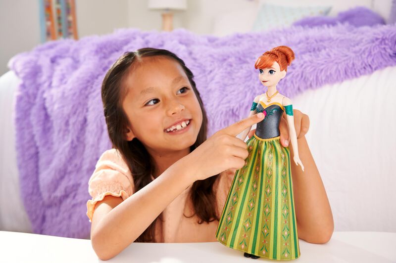 Mu&ntilde;eca Cantante Anna De Frozen De Mattel Con At... image number null
