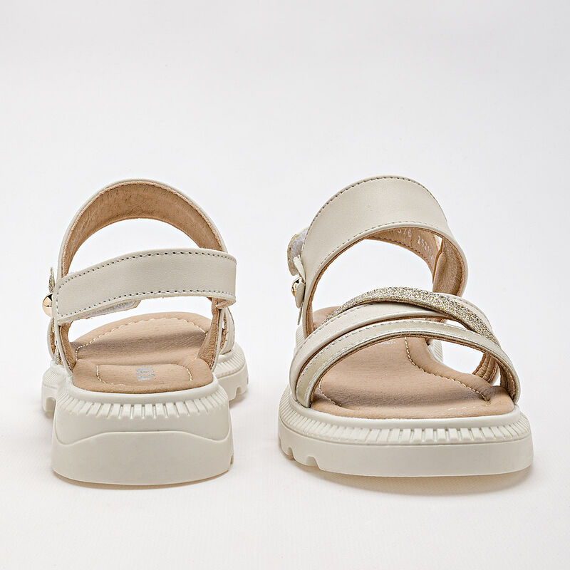Yuyin Sandalia para ni&ntilde;a blanco dorado image number null