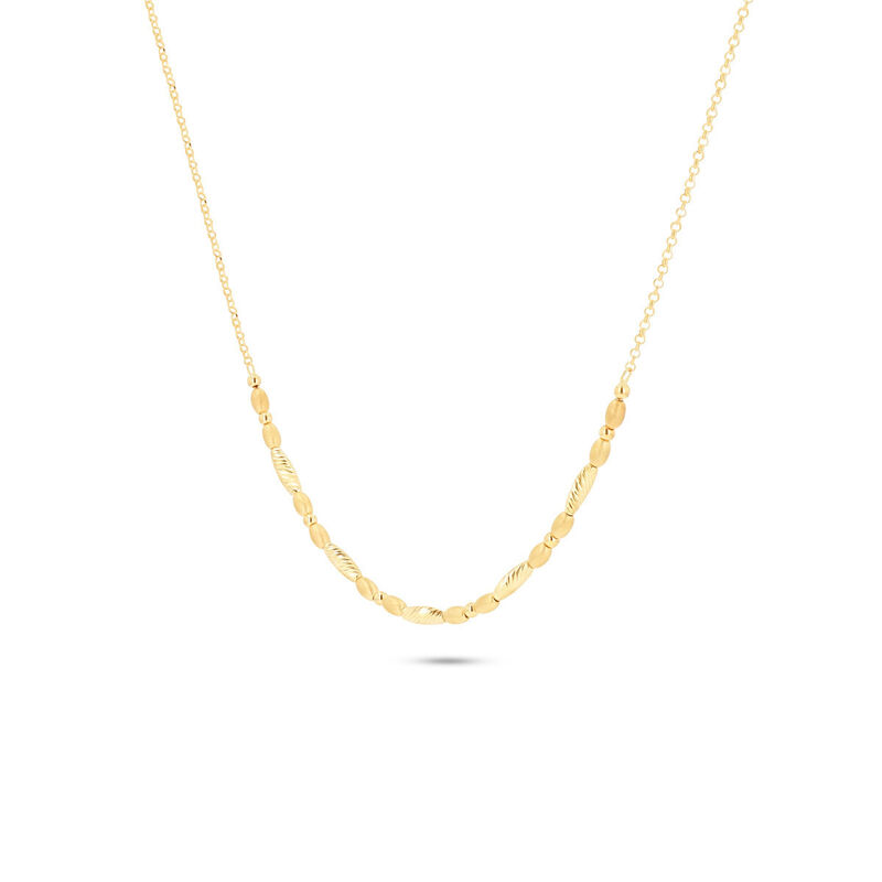 Gargantilla De Oro Amarillo 14k 42+3 Cm | Bizza... image number null