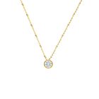 Gargantilla Oro Amarillo 14k Con Zirconia Nc0120y