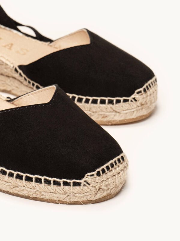 Alpargata Romero Cu&ntilde;a Baja Ante Negro image number null