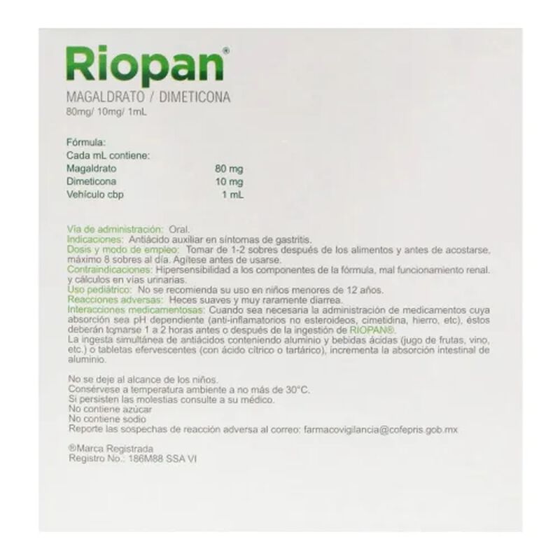RIOPAN 8 G GEL 10 ML SOBRES C20 image number null