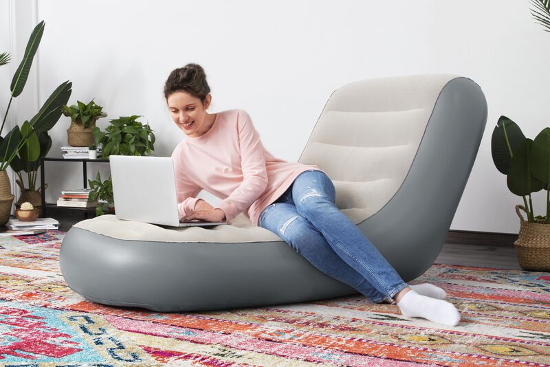 Sillon inflable 1.65x.84x.79cm gris 1mod image number null