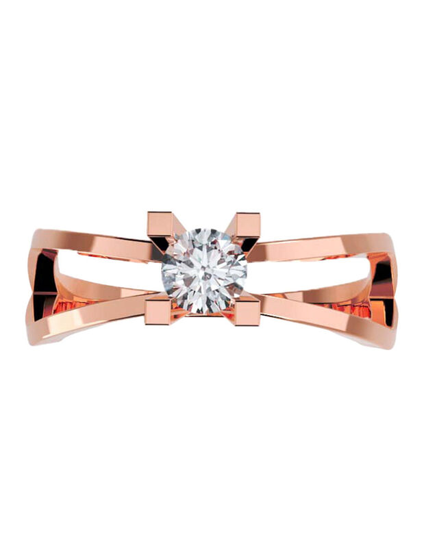 Anillo de Compromiso en Oro de 10K con Circonia... image number null