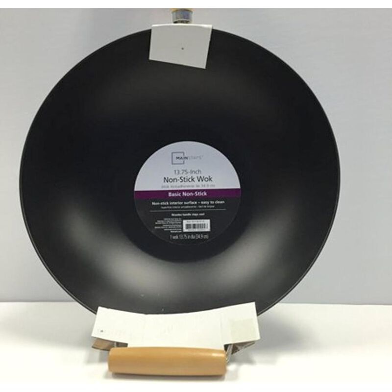 Wok antiadherente Mainstays de 13.75 pulgadas image number null