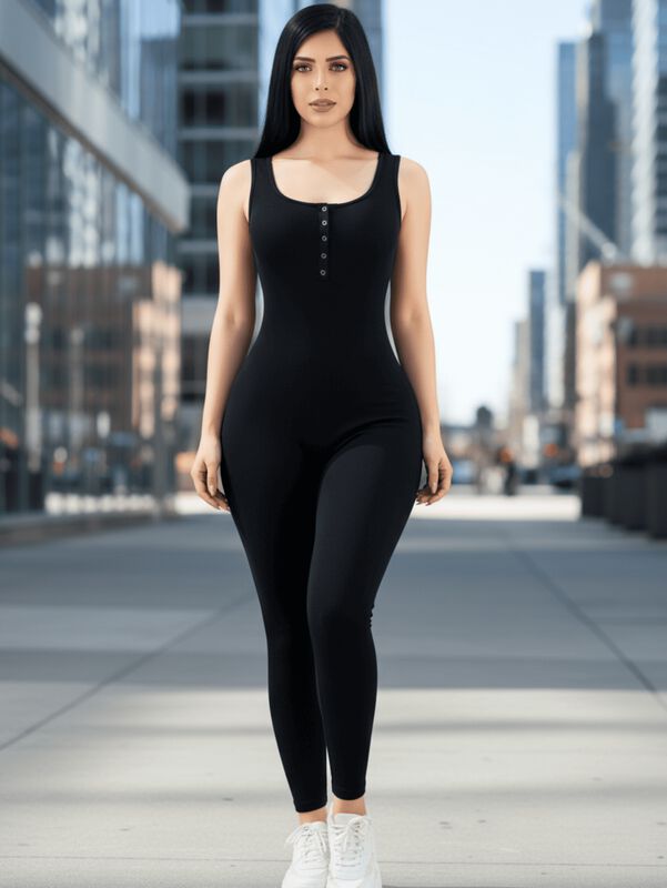 Enterizo Deportivo para Mujer CONJ-079 Negro Mo... image number null