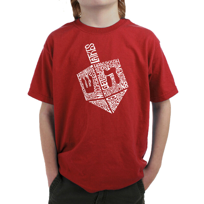 Camiseta Word Art Para Ni&ntilde;o - Hanukkah Dreidel ... image number null