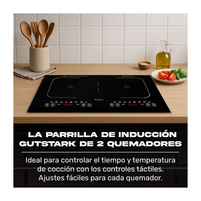 Parrilla Inducci&oacute;n El&eacute;ctrica 2 Zonas 270&deg; 2000w... image number null