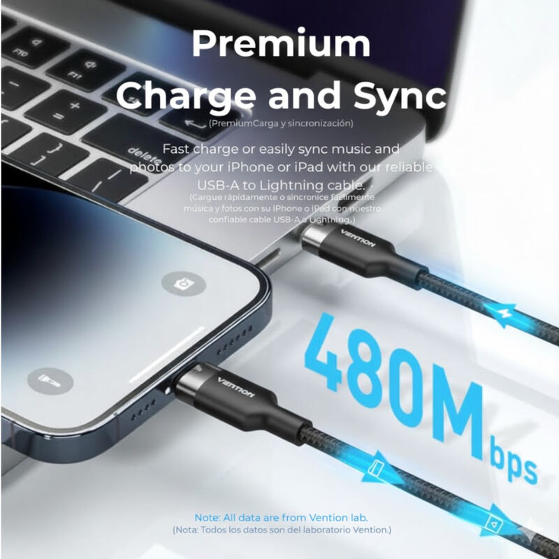 Cable para IPhone USB-C a Lightning VENTION 1M ... image number null