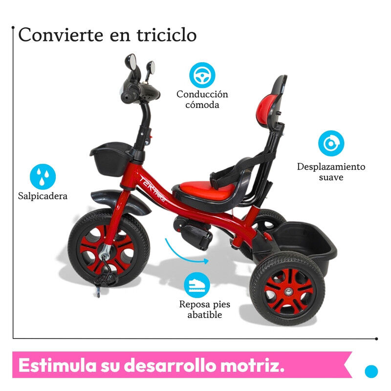 Triciclo C/ Bast&oacute;n Dirigible Torreta Musical y ... image number null