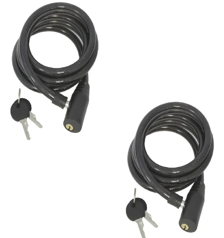 Paquete De 2 Candados Cable Acero De 2 Metros F... image number null