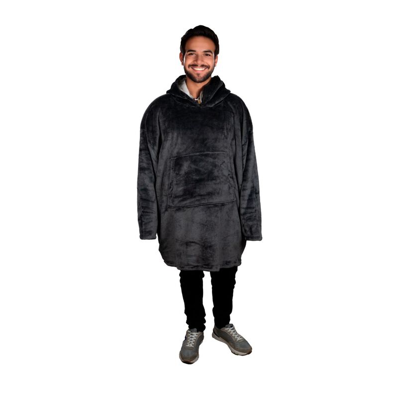 Pijama Adulto Unitalla Sudadera Cobija Gris Osc... image number null