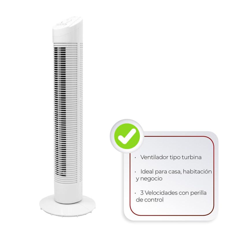 Ventilador Torre Iusa 36" 42w 3vel Timer image number null
