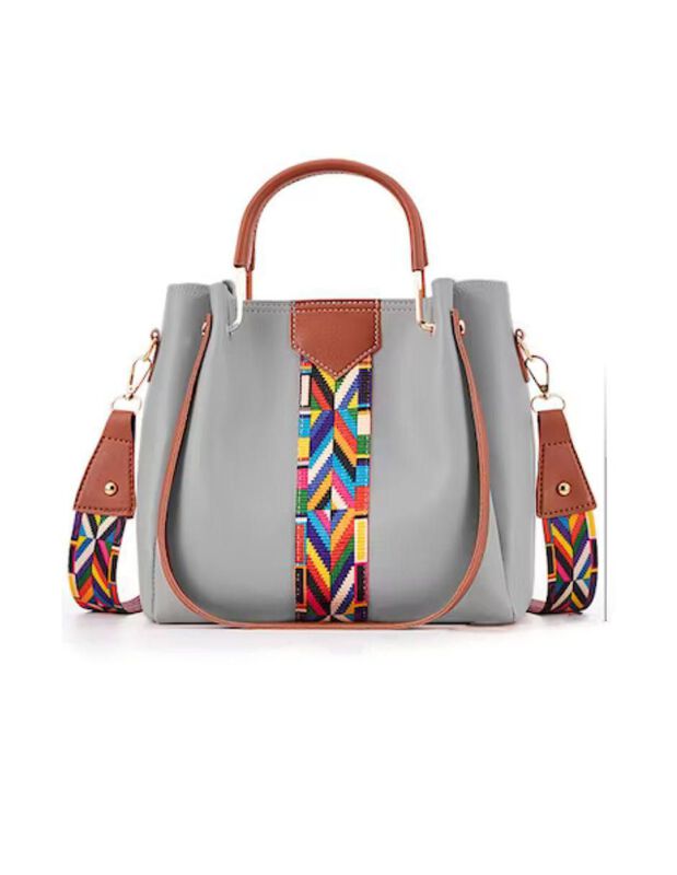 Bolsa Tote Pink Brule De Cuero Para Mujer image number null