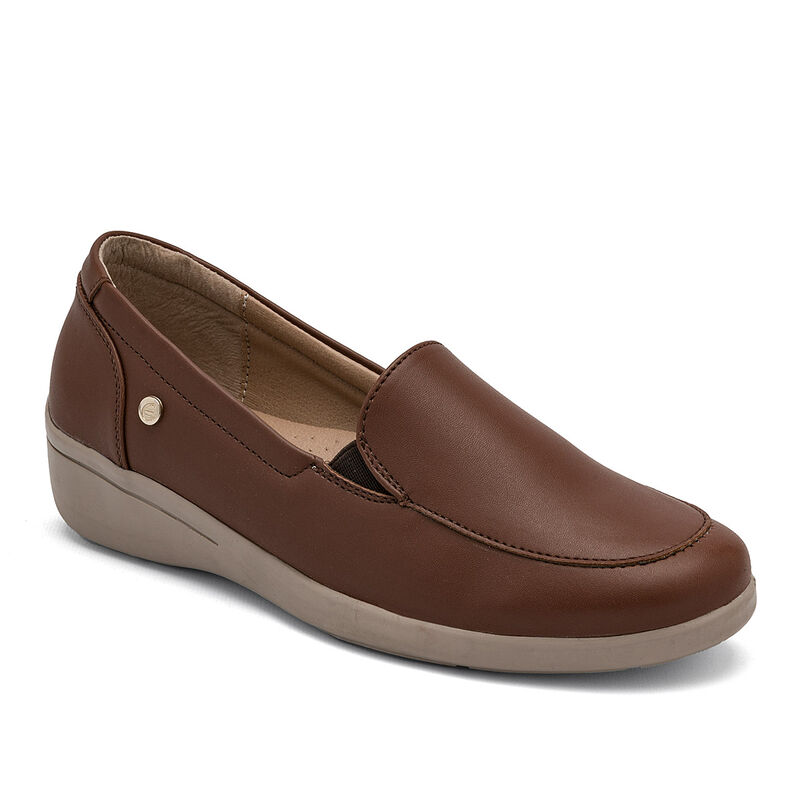 Etnia Zapato de horma c&oacute;moda para mujer camel image number null