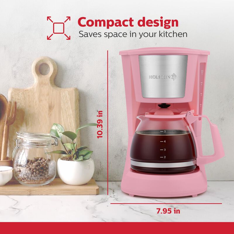 Cafetera Holstein Housewares De Vidrio, 5 Tazas... image number null