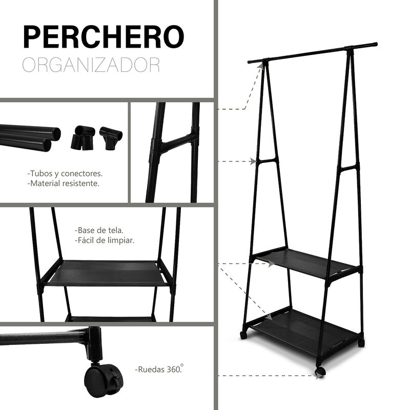 Rack para Ropa, Perchero Organizador de Ropa image number null