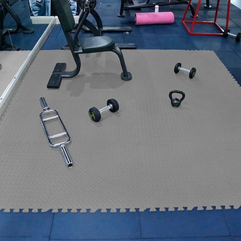 Tapete Foamy Gris para Ejercicio 4 piezas Bluel... image number null