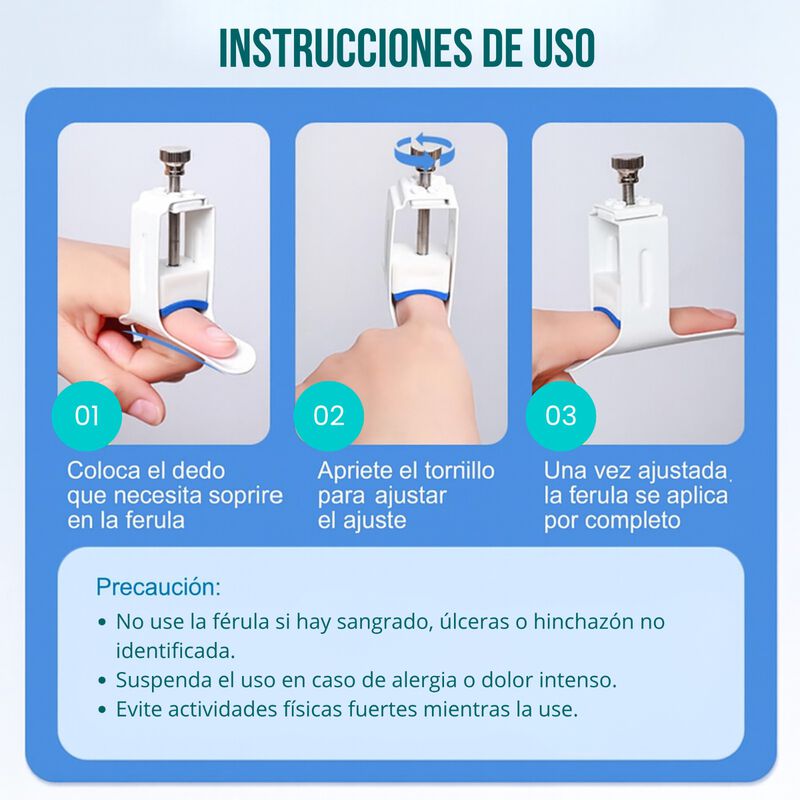 Ortesis Ajustable para Dedo con Tornillo y Reso... image number null