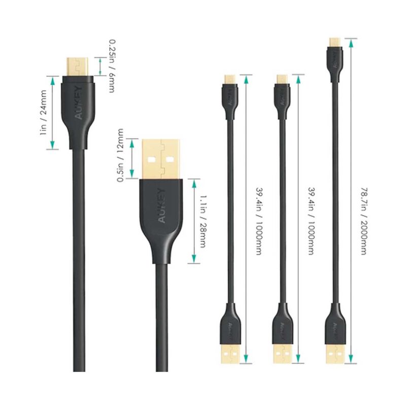 Cable Datos Aukey Usb-a A Micro Usb Paquete De ... image number null