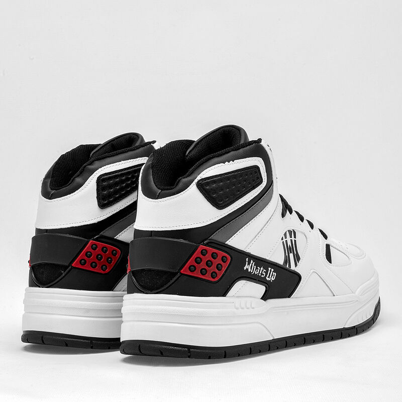 What'S U? Tenis urbano para hombre. Blanco negr... image number null