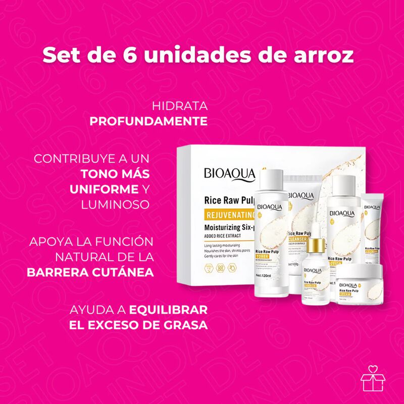Kit S&eacute;rum Arroz Bioaqua &Aacute;cido Hialur&oacute;nico Reduc... image number null