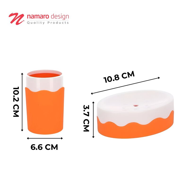 Set De Ba&ntilde;o Olas Naranja Namaro Design image number null