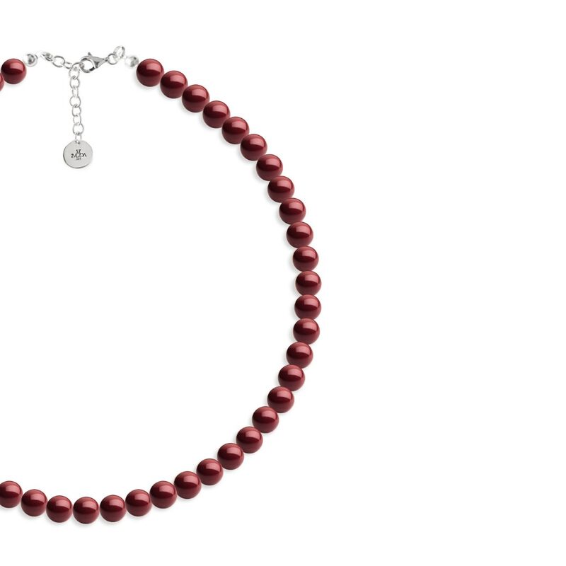 Collar, aretes y pulsera Perlas de cristal larg... image number null