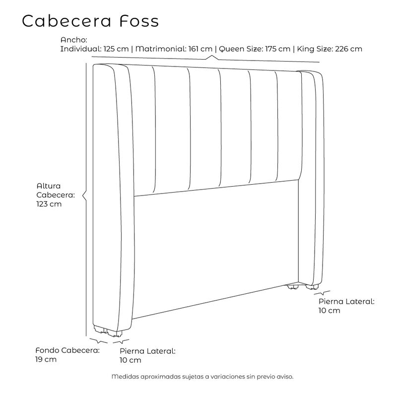 Cabecera Matrimonial Foss Pink image number null