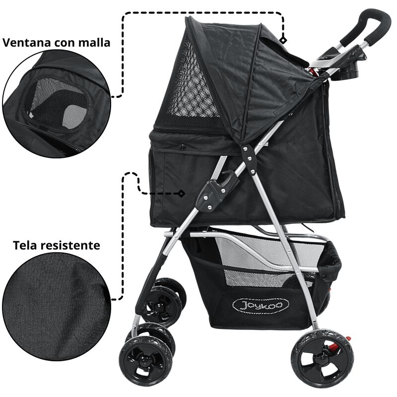 Carriola para Mascotas Cochecito para Perros y ... image number null