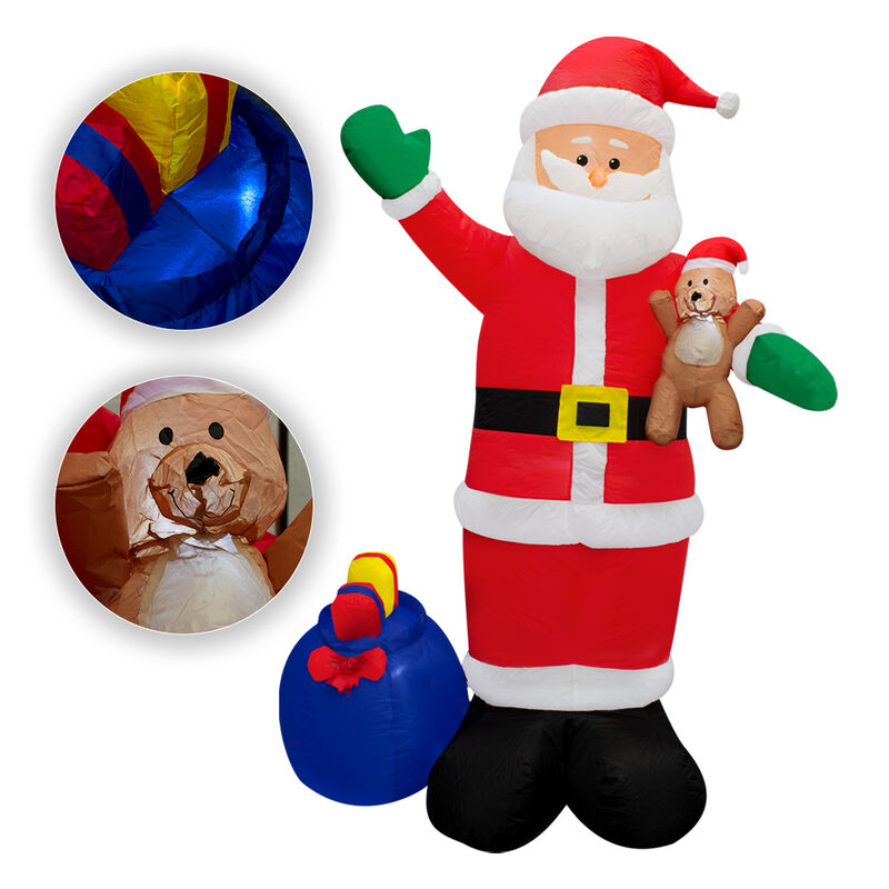 Inflable Navideño Santa Claus Luz Led 1.80 Mts ... image number null
