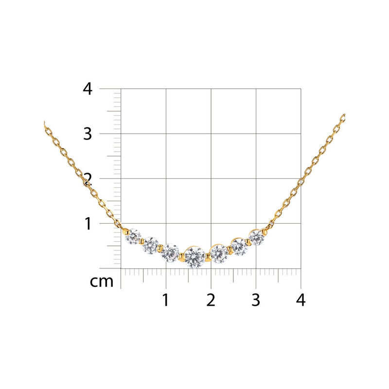 Gargantilla De Oro Amarillo 14k Con Zirconias (... image number null