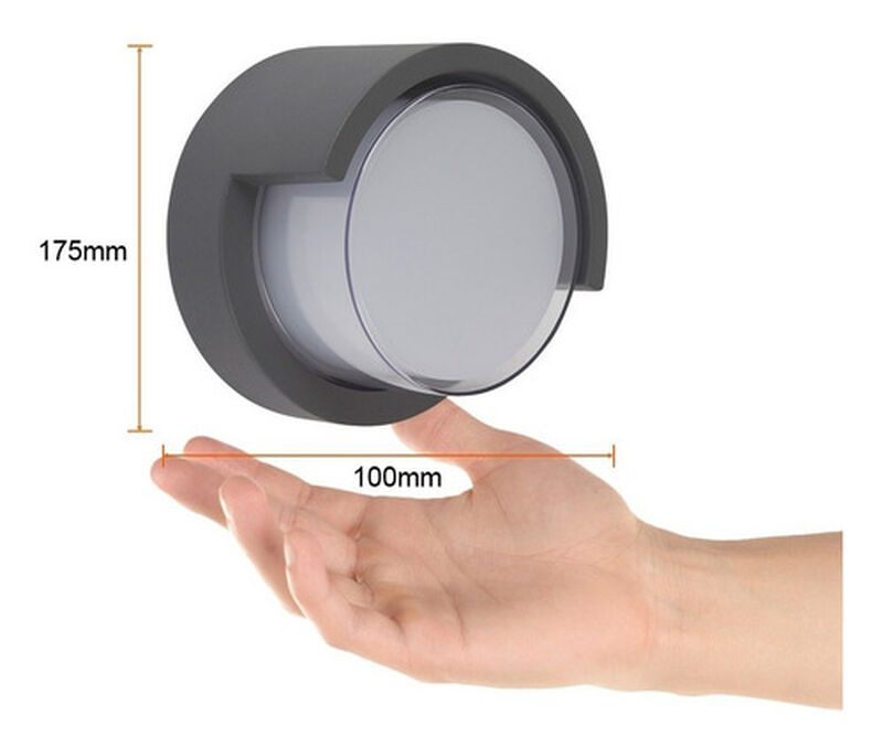 Lampara Muro Led Exterior Gris 15w Luz Suave C&aacute;... image number null