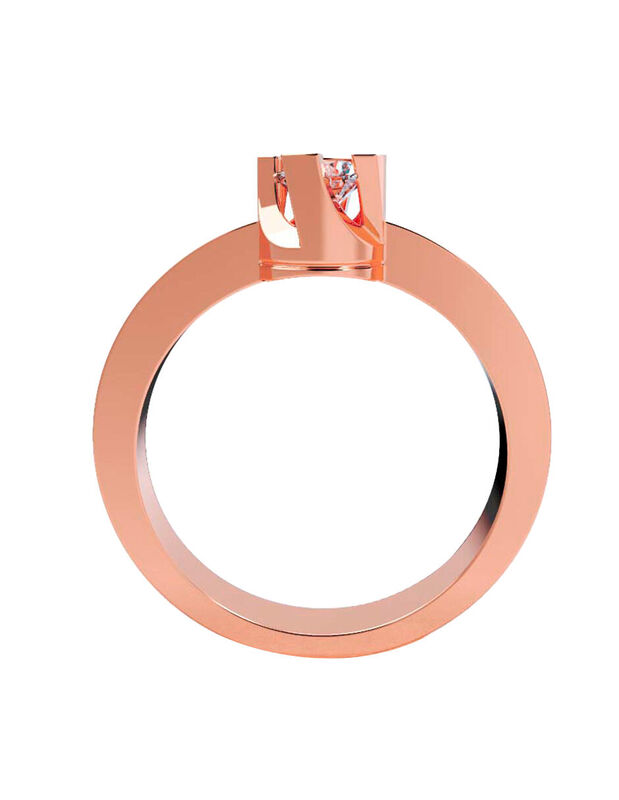 Anillo de Compromiso de 14K con Diamante de Lab... image number null