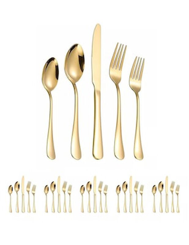 Set cubiertos Casa BIU de acero 30 piezas image number null