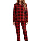 Pijama Navideña para Mujer con Botones Tela Suave y Elástica, Conjunto de pijama de invierno