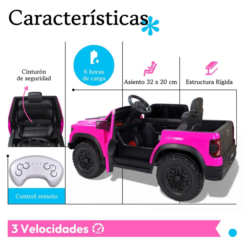 Carro Montable El&eacute;ctrico Ni&ntilde;o Camioneta Pickup ... image number null