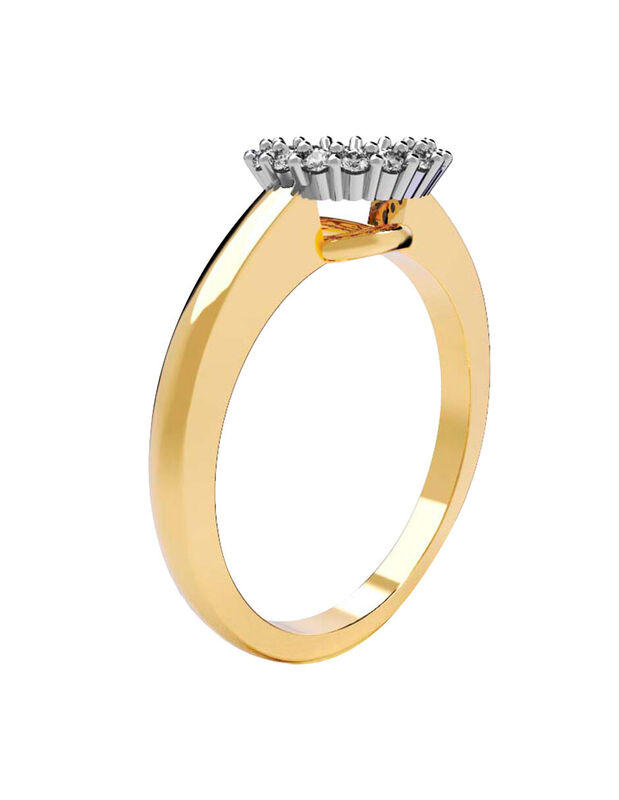 Anillo de Compromiso en Oro de 10K con Circonia... image number null