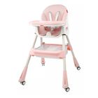 Silla Alta Periquera D Bebé Eat & Rock 3 en 1 Rosa