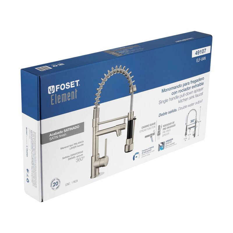 Monomando con Doble Salida para Fregadero Sat&iacute;n... image number null