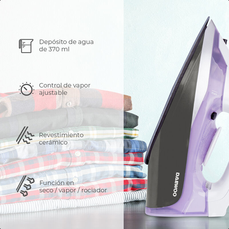 Plancha de vapor DAEWOO 370 ml revestimiento ce... image number null
