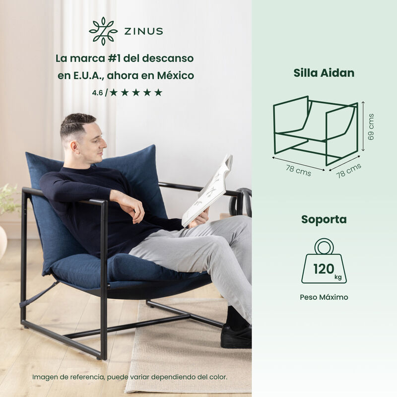 Zinus | Silla De Metal Zinus Aidan Con Cojines ... image number null