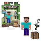 Minecraft Steve Espada De Hierro Y Mesa De Trabajo