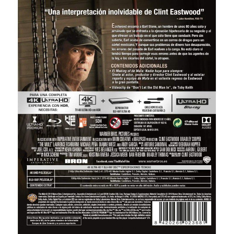 Mula Blu-ray Uhd 4k [blu-ray] image number null