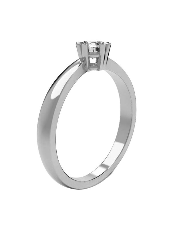 Anillo de Compromiso en Oro de 10K con Circonia... image number null