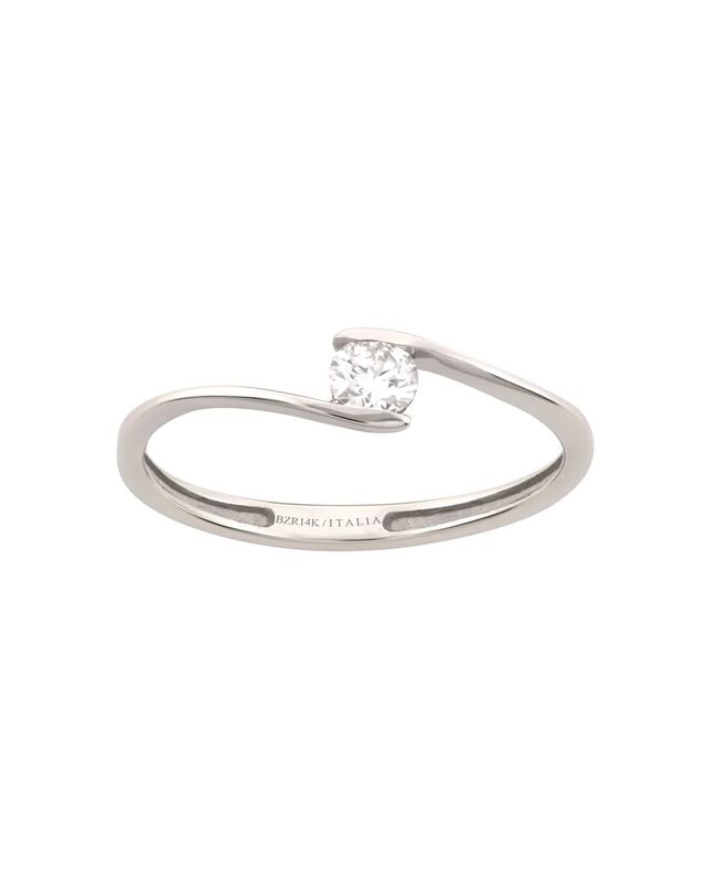 Anillo De Compromiso Oro Blanco Diamante 15 Pts... image number null